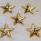 5 X-Small 1.25" Gold Sequin Beaded Star Iron On Patch for Clothes Crafts Hats Decoration